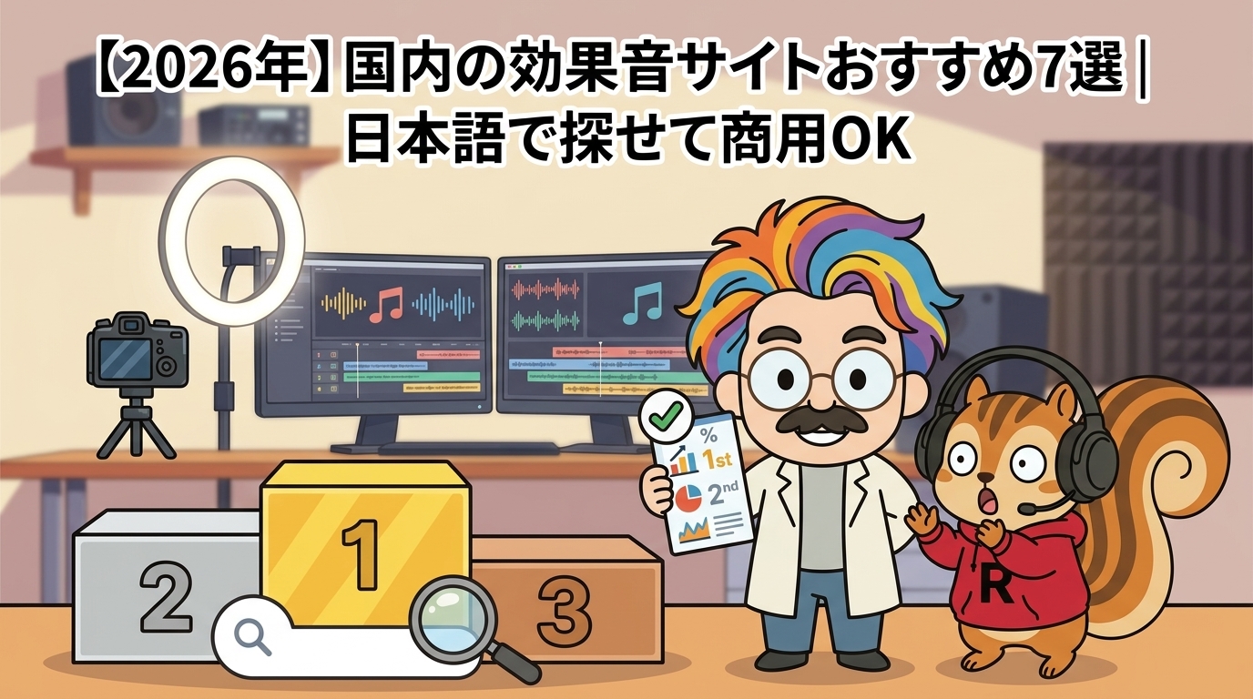【2026年】国内の効果音サイトおすすめ7選｜日本語で探せて商用OK