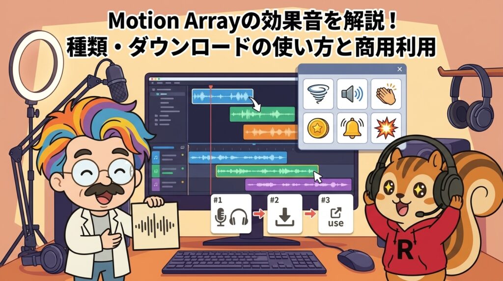 Motion Arrayの効果音を解説！種類・ダウンロードの使い方と商用利用