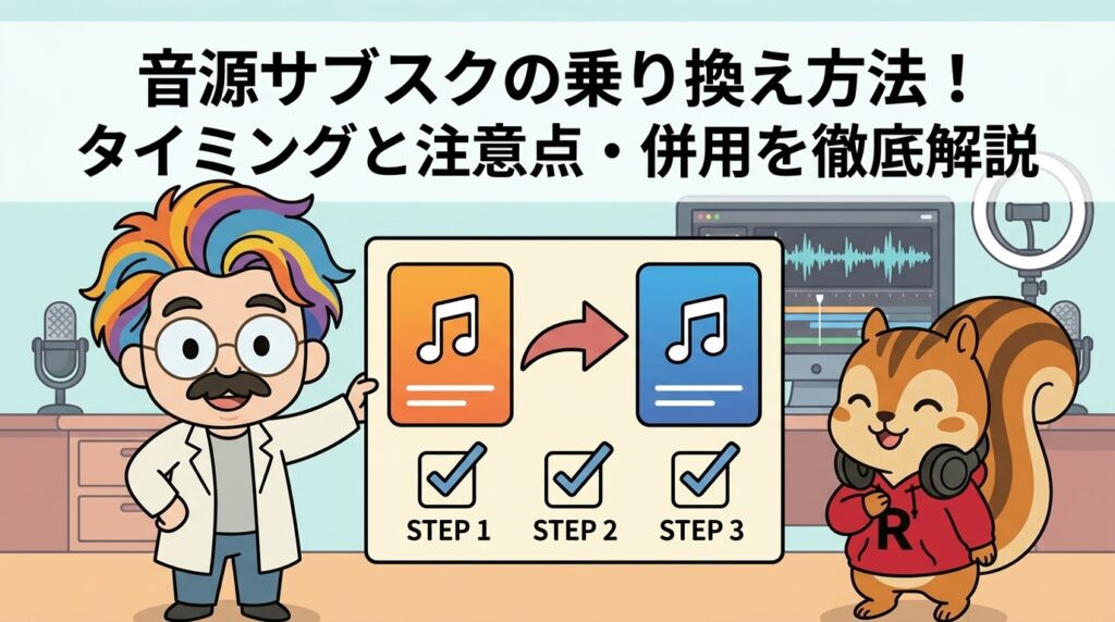 音源サブスクの乗り換え方法！タイミングと注意点・併用を徹底解説
