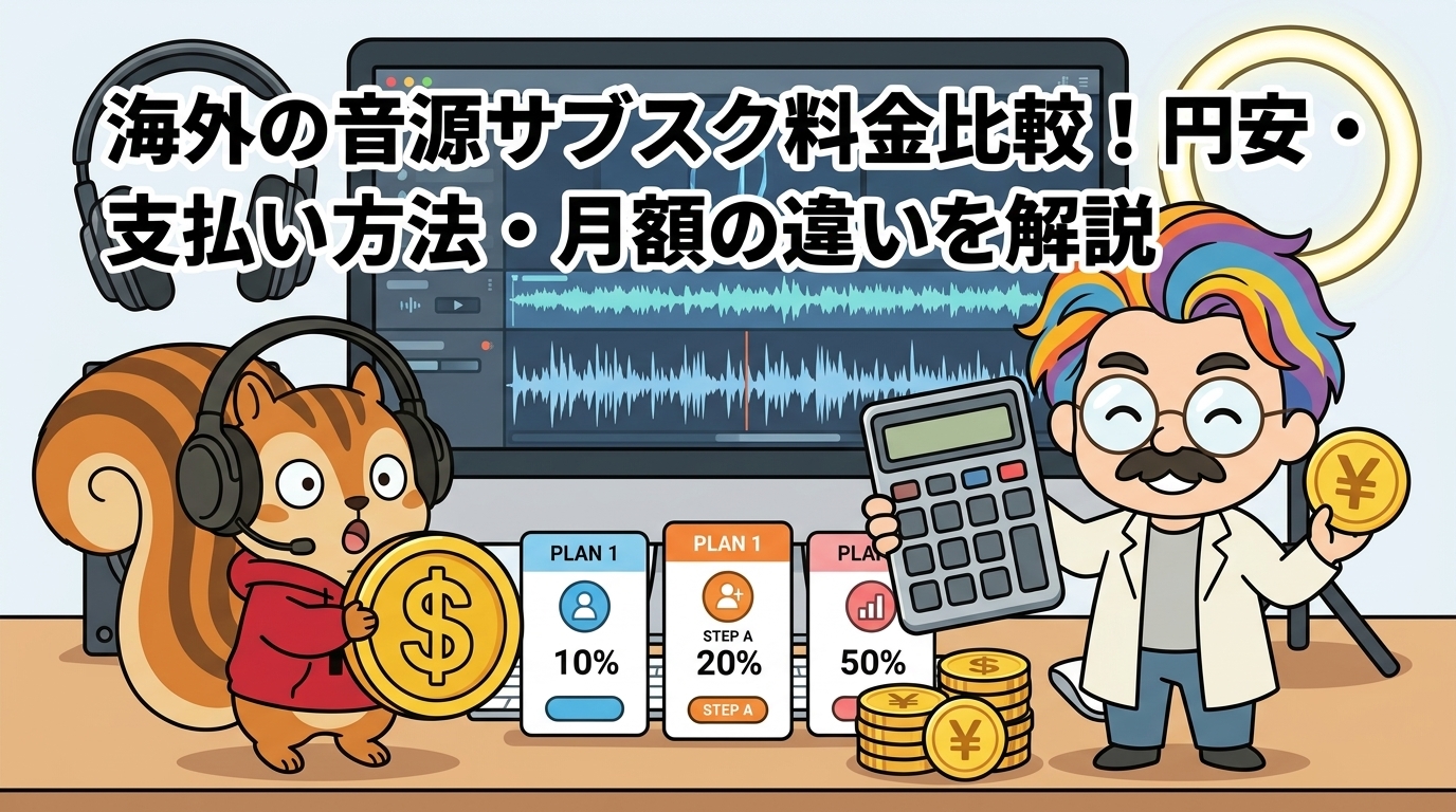 海外の音源サブスク料金比較│円安・支払い方法・月額の違いを解説