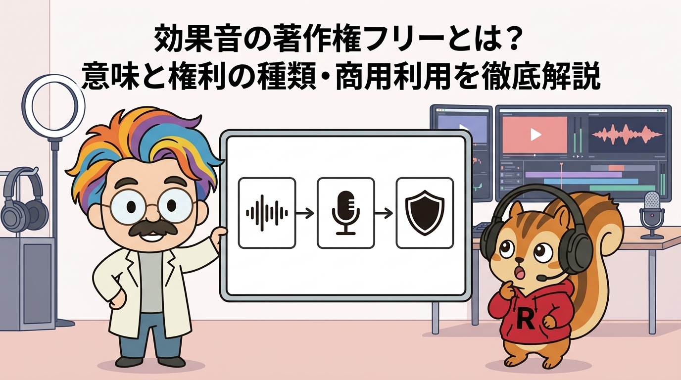効果音の著作権フリーとは？意味と権利の種類・商用利用を徹底解説