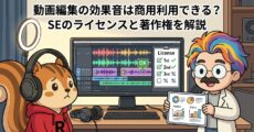 動画編集の効果音は商用利用できる？SEのライセンスと著作権を解説