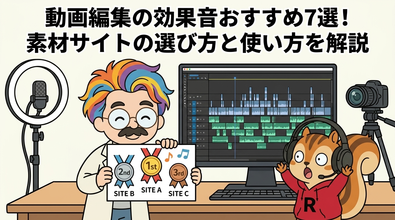 動画編集の効果音おすすめ7選！素材サイトの選び方と使い方を解説