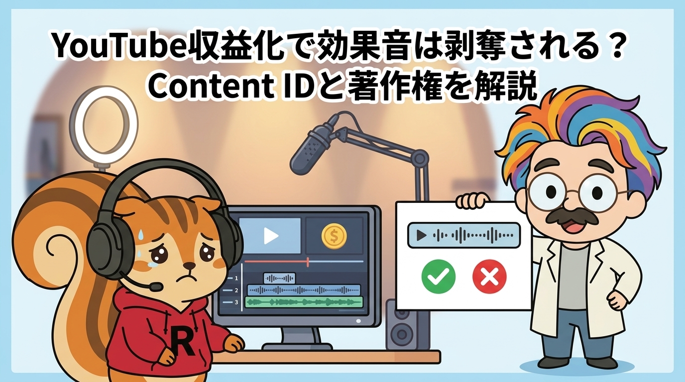 YouTube収益化で効果音は剥奪される？Content IDと著作権を解説