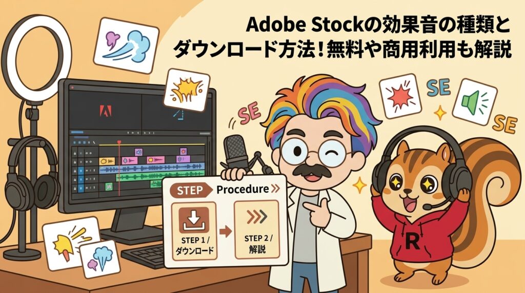 Adobe Stockの効果音の種類とダウンロード方法！無料や商用利用も解説
