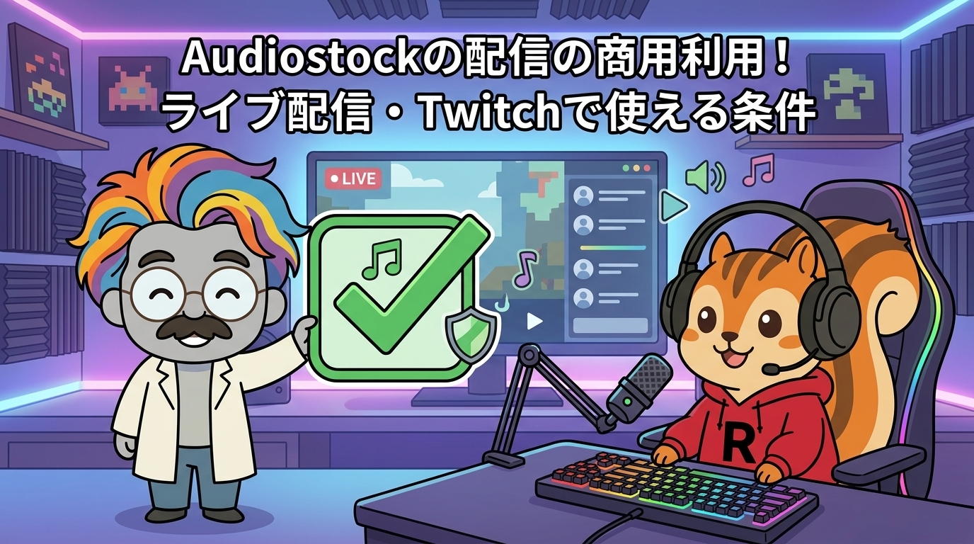 Audiostockの配信の商用利用│ライブ配信・Twitchで使える条件