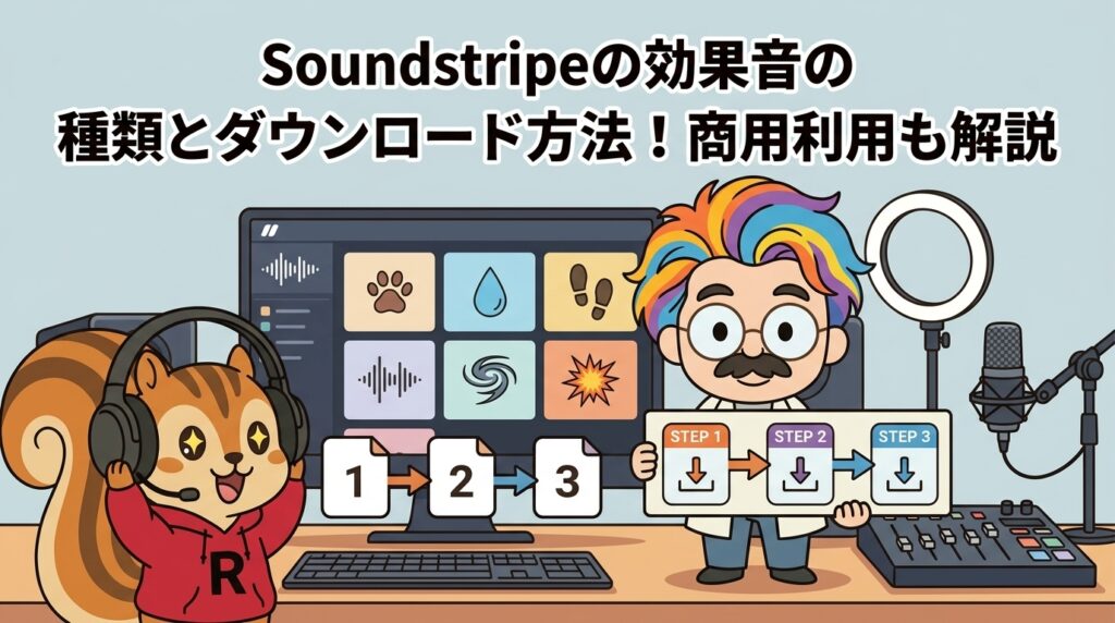 Soundstripeの効果音の種類とダウンロード方法！商用利用も解説